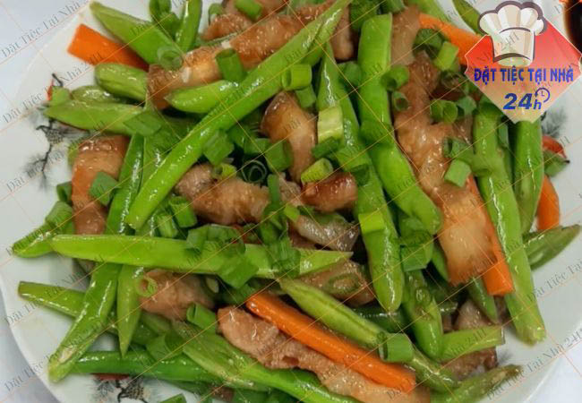 Thịt lợn xào đậu xe Thịt lợn xào đậu xe